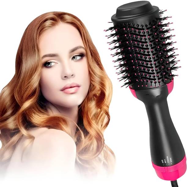 BRAHMANI SALES Hot Air Brush 3 in 1 Hair Dryer Styler 1000W Volumizer Straightener Curler Hair Dryer