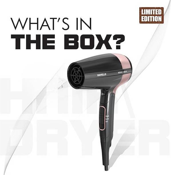 HAVELLS HD3161 1200 W Foldable Hair Dryer Without Nozzle (Hot/Cool/Warm) Settings Hair Dryer