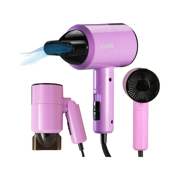 AGARO HD-1211, 2 Heat Speed and Cool Mode, Foldable (Compact in Size) Hair Dryer