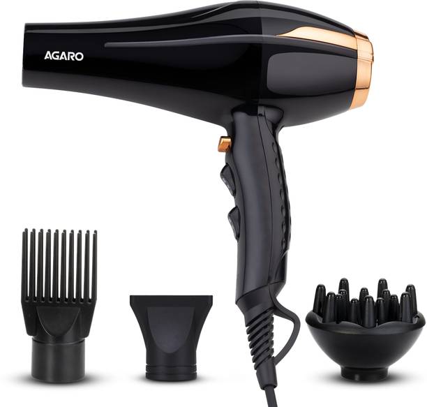 AGARO HD-1130 Professional Hair Dryer with AC Copper Motor, Concentrator, Diffuser, Hair Dryer