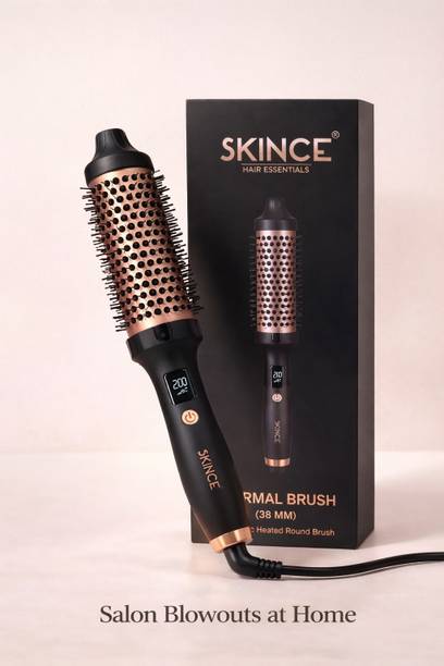 SKINCE 2 IN 1 Curling and Volumising,38MM,CERAMIC,HEATED,ROUND BRUSH Hair Dryer