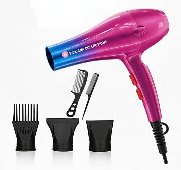 Sanjana Collections Salon Grade Hair Dryer, Diffuser Comb Attachment, Blue/Purple Metallic Finish Hair Dryer