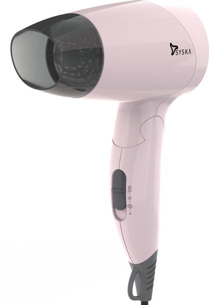 Syska HD1210 2 Speed/Heat Settings with Overheat Protection, Big Air Inlet, 1.6m Cord Hair Dryer
