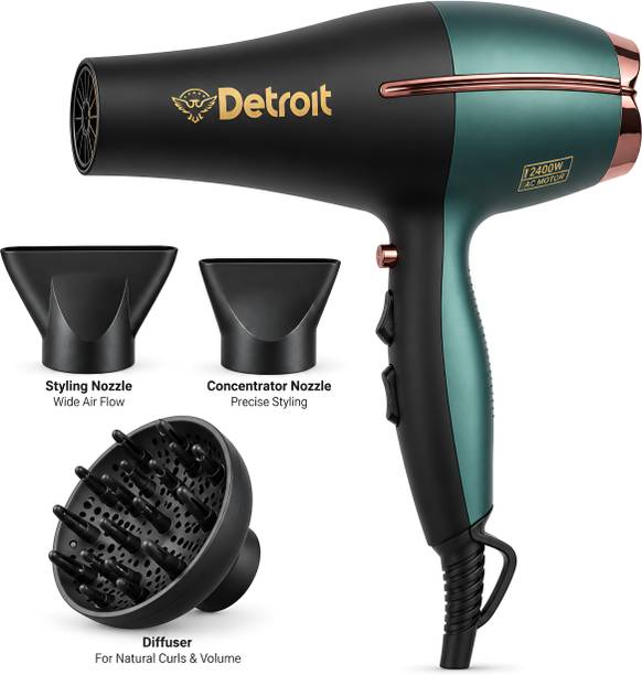 detroit Professional HD2400 Pro Hair Dryer, Ionic Technology & Cool Shot Function Hair Dryer