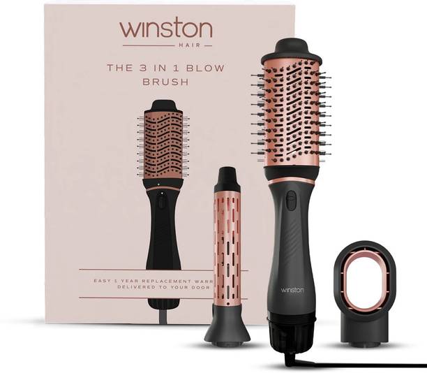 Winston 3-in-1 Hair Styling Blow Brush – Blow Dryer, Curling Iron, & Volumizing Brush Hair Dryer