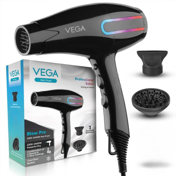 VEGA Blow Pro VHDP-05 Hair Dryer without Comb, & Cool Shot for Perfect Stylin Hair Dryer