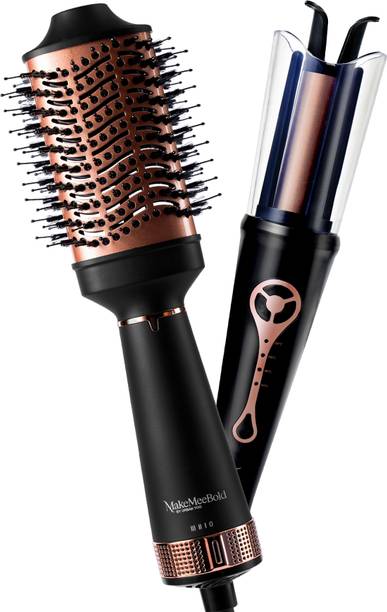 MakeMeeBold Combo of Hot Air Brush 2-in-1 Hair Dryer & Automatic Hair Curler Hair Dryer