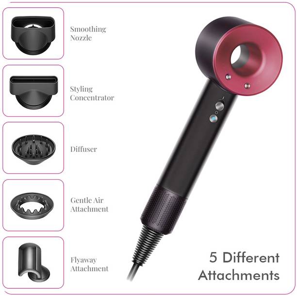 XEMPT BLAZE SUPERSONIC HAIR DRYER, BRUSHLESS| 5 MAGNETIC ATTACHMENTS| MICRO PROCESSOR Hair Dryer