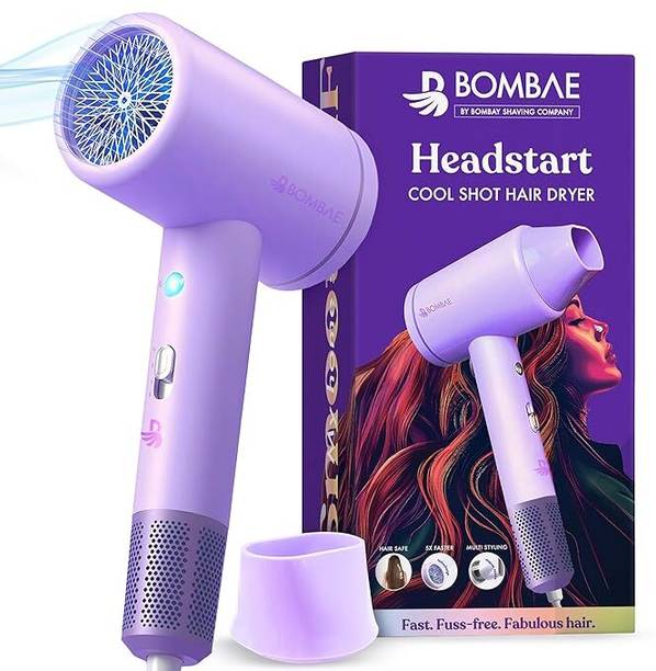 BOMBAE Ionic Hair Dryer, 1600W, Cool Air, 3 Temprature, 5X Faster Salon Blow Dry Hair Dryer
