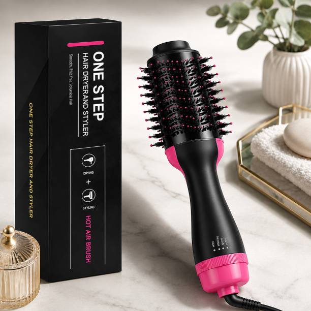AGINDUSTRY One Step Hair Dryer Hot Air Brush Blow Dryer Hair Dryer (1000 W, Black) Hair Dryer