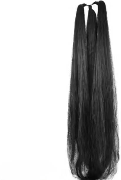 BALA JI COSMETIC 26 Inch Artificial Black  Extension for Women | Long Straight Synthetic  Hair Extension