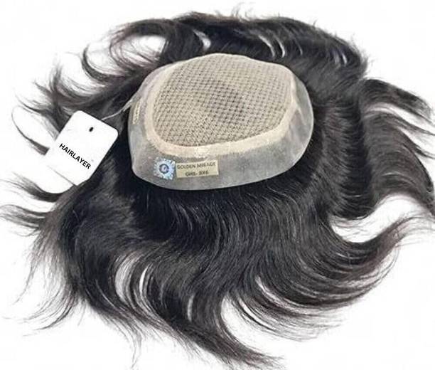 HAIRLAYER Mirage 8x6 Inch 100% Human  Patch Natural Looking Skin Base AAA Grade Hair Extension