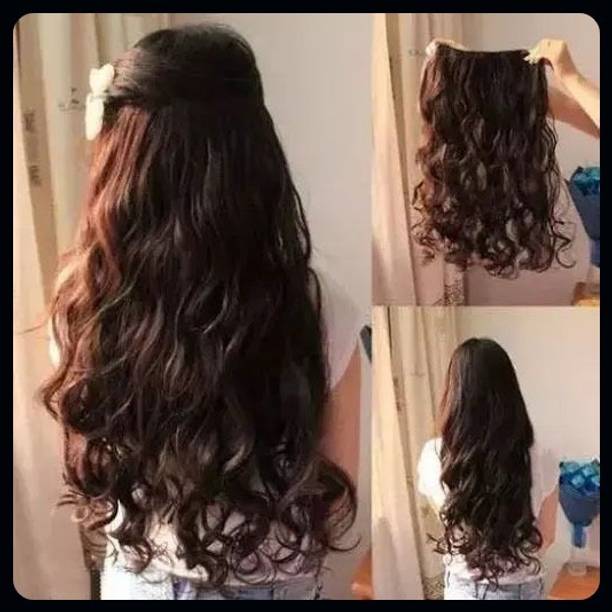 kerav KERAV_curly Black_HE265 Hair Extension