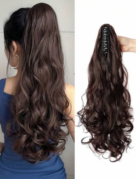 NAZARIO Brown Curly Classic 24Inch  Clutcher Claw Clip Hair Extension