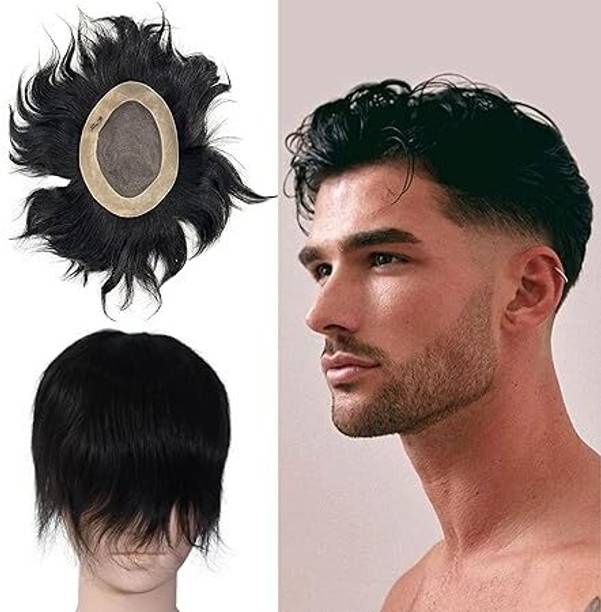 BEUNI Monofilament Men  Patch 10x8 Human  Wig Natural Look Hair Extension