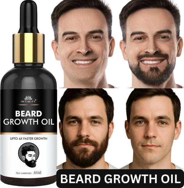 INTIMIFY Men Beard Oil, Ayurvedic Herbal Oil for beard growth & fast growth Hair Oil