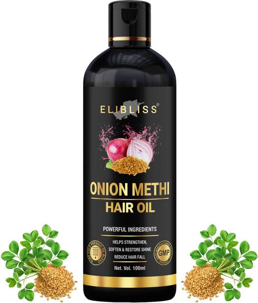 ELIBLISS Onion Methi Hair Oil for Hair Growth, Hair Fall Control & Scalp Nourishment Hair Oil