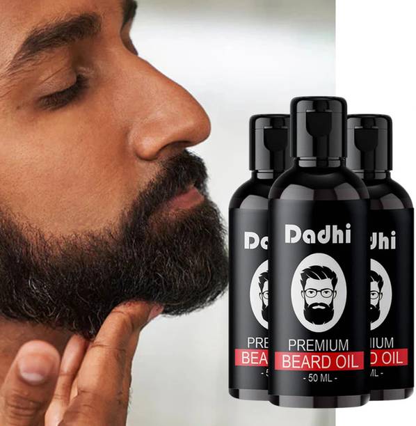 Dadhi Beard Oil 50ml – The Ultimate Grooming Essential for Men (Pack of 3) Hair Oil