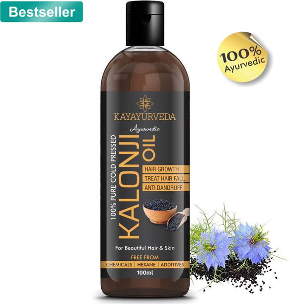 KAYAYURVEDA Cold Pressed Kalonji Oil - Black Seed Oil - For Hair & Skin Hair Oil