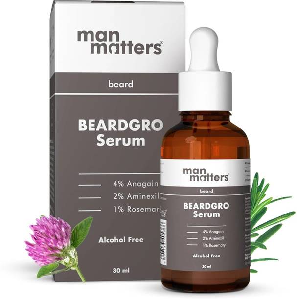 Man Matters BeardGro Oil-In-Serum | Rosemary, Anagain & Aminexil | Stronger & Thicker Beard Hair Oil