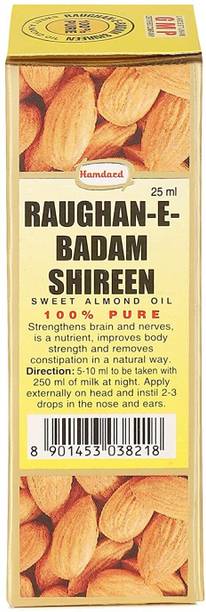 Hamdard Badam Shirin Sweet Almond(Pack of 2) Hair Oil