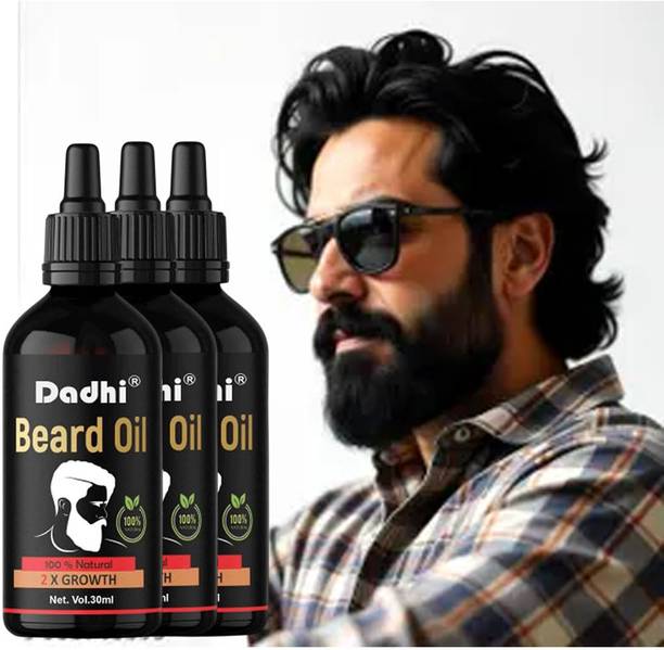 Dadhi Beard Oil for Patchy Beard Repair & Hair growth (PAck of 3) Hair Oil