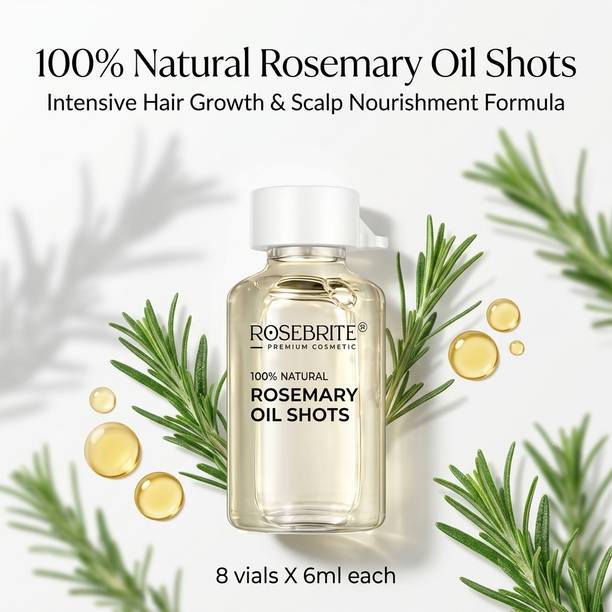 RoseBrite Rosemary Oil Shots | Hair Growth Booster | Natural Hair Root Nourishing Oil Hair Oil
