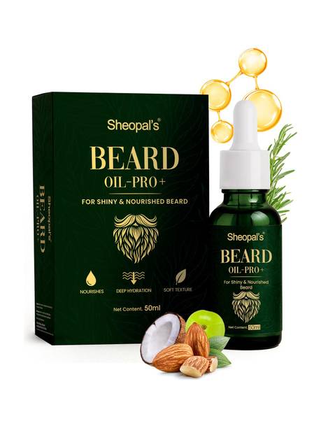 Sheopals Beard Growth Oil Pro+ for More Beard Growth with Jojoba Oil, Coconut Oil Hair Oil