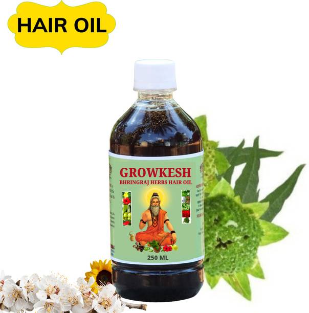 Growkesh Bhringraj Hair Oil for Strong, Silky Hair Oil For Men & Women Hair Oil