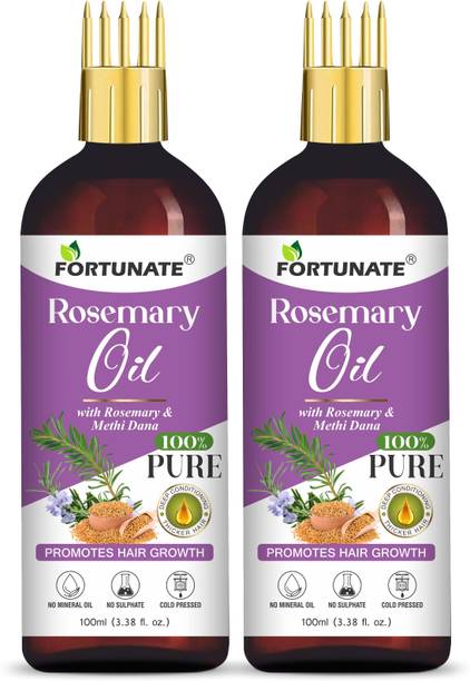 FORTUNATE Rosemary Oil with Rosemary & Methi Dana for Promoting Hair Growth (Pack of 2) Hair Oil