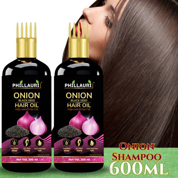 Phillauri Onion Hair Oil for Regrowth & Fall Control Hair Oil