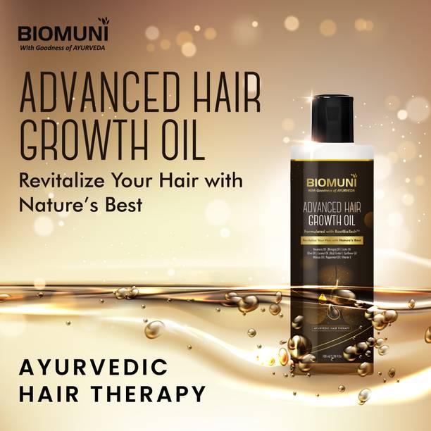 BIOMUNI Advanced Hair Growth Oil | Mineral Free Hair Oil | For Women and Men Hair Oil