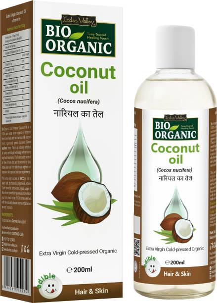 Indus Valley Bio Organic Extra Virgin Coconut Oil For Body, Hair, Skin & Baby Massage Oil Hair Oil