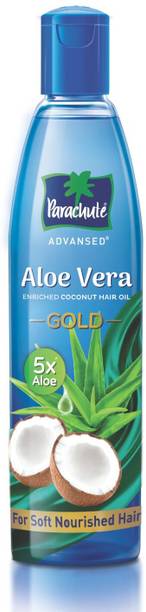 Parachute Advansed Aloe Vera Enriched Coconut Hair Oil Gold, 5X Aloe Vera With Coconut Hair Oil