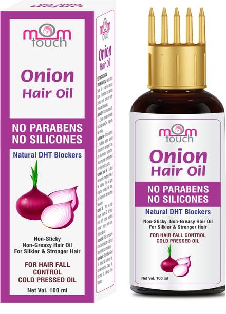 mom touch Onion Hair Oil With Black Seed Oil Extracts - Controls Hair Fall No Mineral Oil Hair Oil