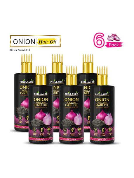 Phillauri Black Seed Onion Hair Oil - WITH COMB APPLICATOR Regrowth Hair Hair Oil