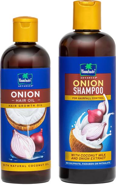 Parachute Advansed Onion Hair Oil for Hair Growth & Hair Shampoo for Hair Fall Control Hair Oil