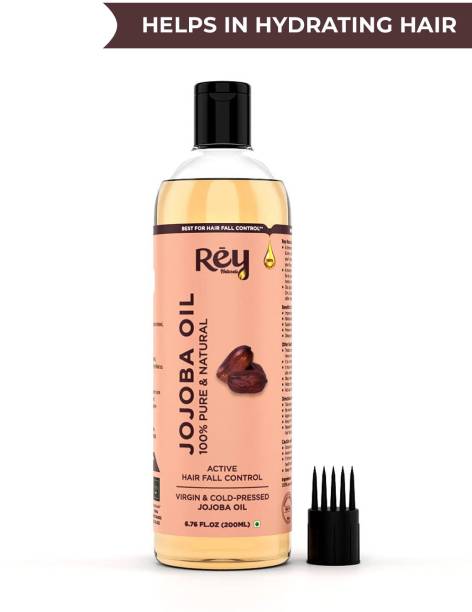 Rey Naturals Jojoba Oil 100% Pure, Natural & Cold Pressed- Hydrates Skin and Scalp Hair Oil