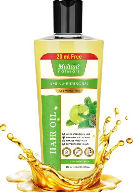 Multani Naturals Amla & Bhringraj Hair Oil | Nourish & Reduce Dandruff - Hair Oil