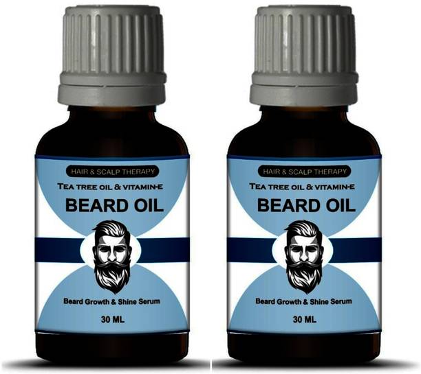 Manarya Sun's Heart Tea Tree PowerFull Beard Growth Oil, Moustache Oil Pack of 2 Hair Oil