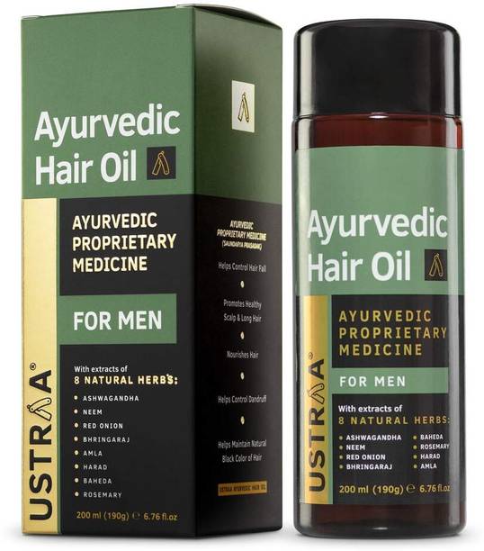 USTRAA Ayurvedic Hair Oil with 8 Natural Herb extracts | Controls hair fall Hair Oil