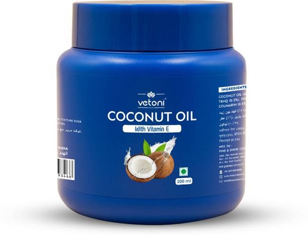 VETONI Coconut Oil 100% Natural Cold Pressed | Multipurpose Hair & Skin Care Oil Hair Oil