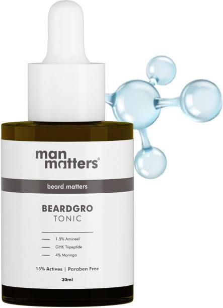 Man Matters BeardGro Beard Growth Tonic for Thicker Beard Growth with Aminexil & LashLD Hair Oil