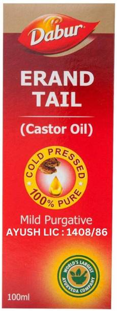 Dabur Erand Tail – Pure Ayurvedic Castor Oil for Constipation, Skin Care & Hair Growth Hair Oil