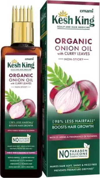 Kesh King Organic Onion oil with curry leaves 100ml Hair Oil (100 ml)