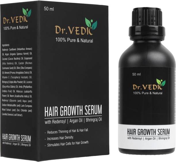 Dr.Vedic Hair Growth Serum With Redensyl, Argan, &amp; Bhringraj For Hair Fall Control Hair Oil