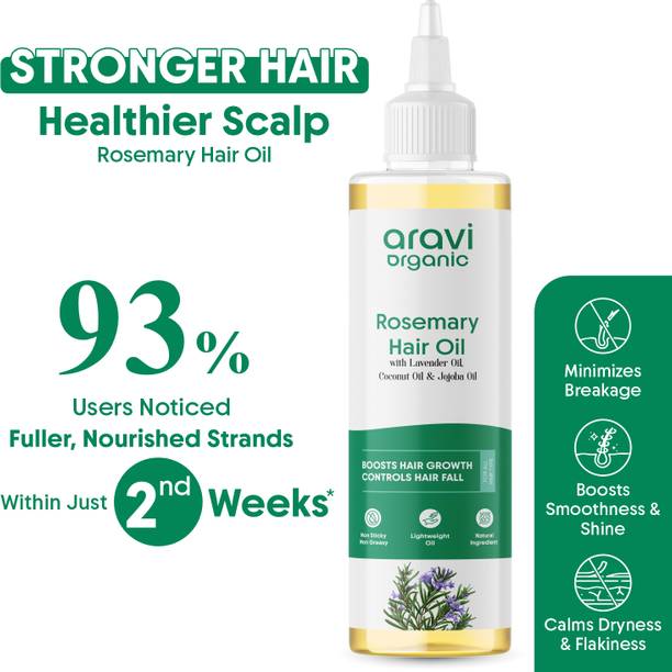 Aravi Organic Rosemary Lavender Hair Oil For Faster Gro...