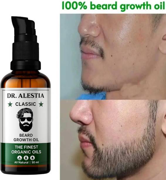 dr. alestia Men Beard Growth For Faster Growth & Thicker Looking|No Chemicals Beard Oil Hair Oil