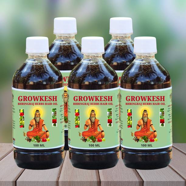 Growkesh Bhringraj Herbal Hair Oil, for Hair Fall Control & Growth Hair Oil