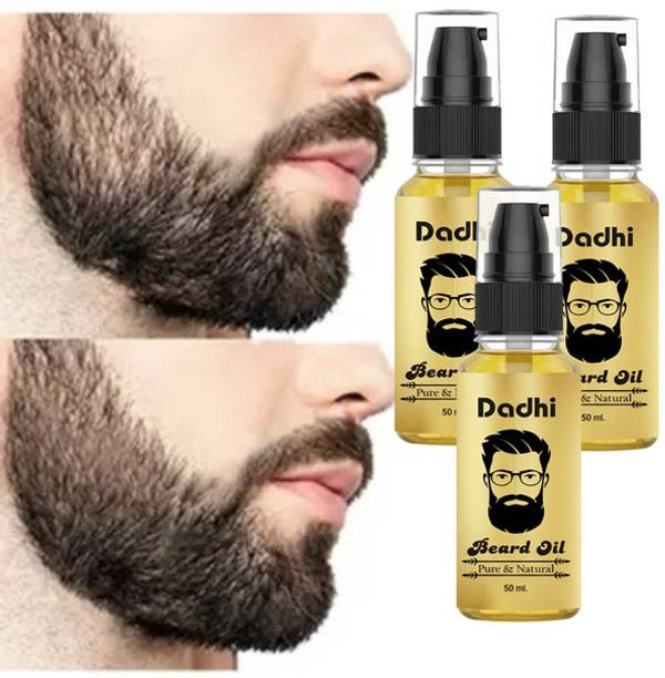 Dadhi Advanced Beard Growth Oil for Smooth & Thick Beard Hair | Pack of 3 Hair Oil